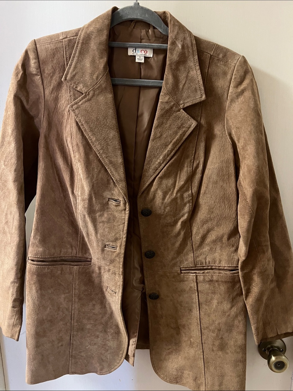 Brown Suede Blazer Jacket - Women's